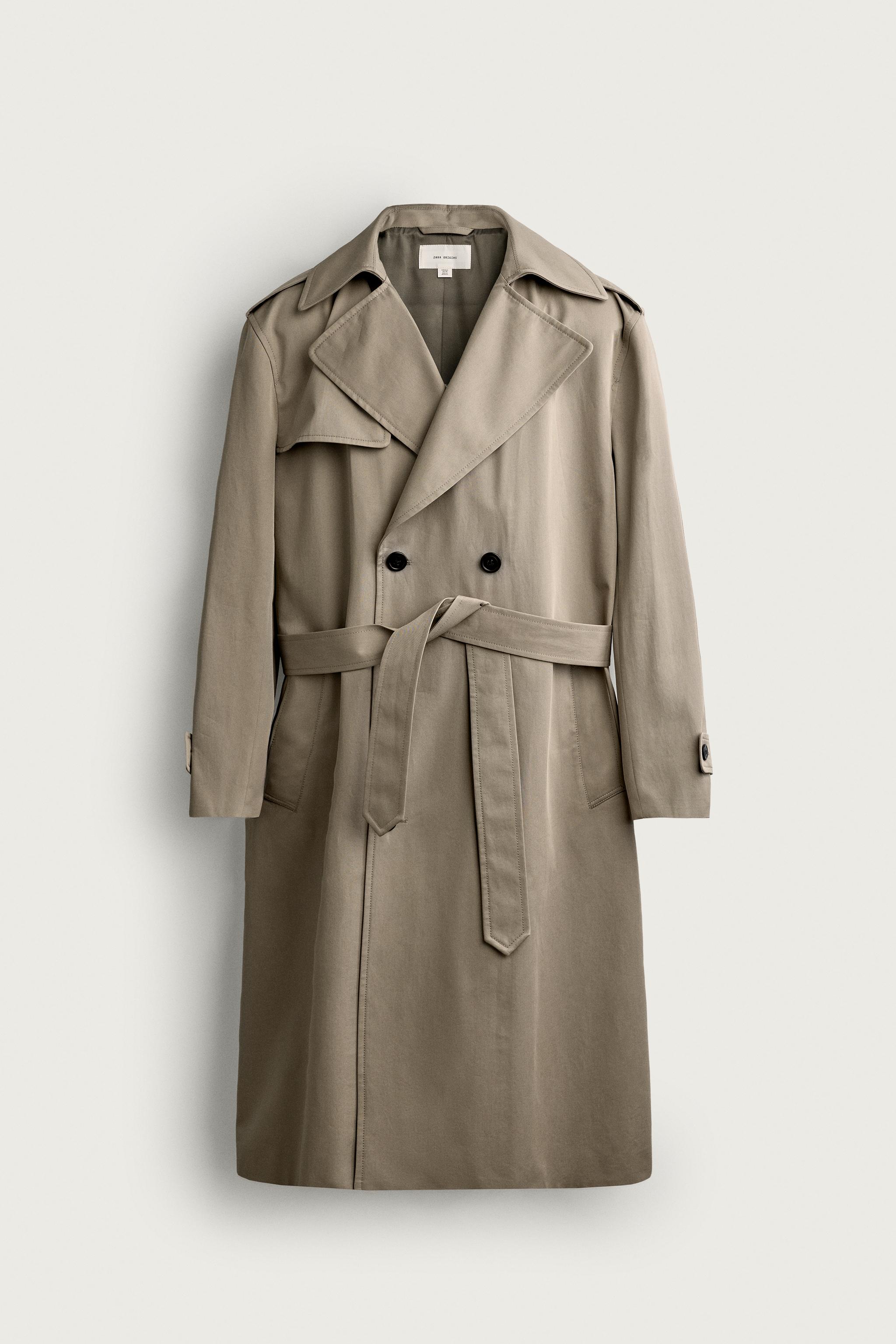 WATER-REPELLENT TRENCH COAT — Light beige