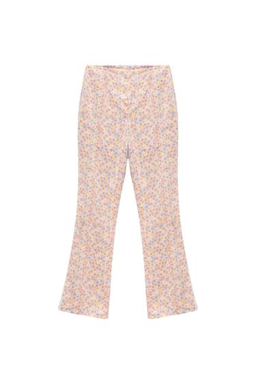 SATIN EFFECT PRINTED PANTS