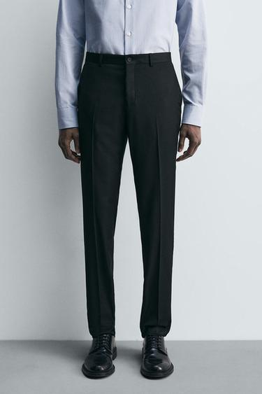 PANTALÓN TRAJE ESTRUCTURA - Negro de Zara