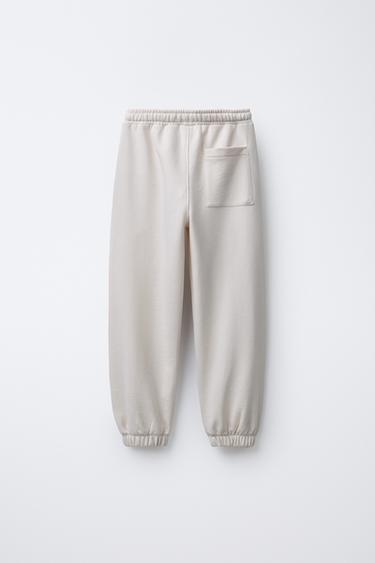 GRAFFITI PRINT JOGGER TROUSERS - Light grey by Zara - Image 1