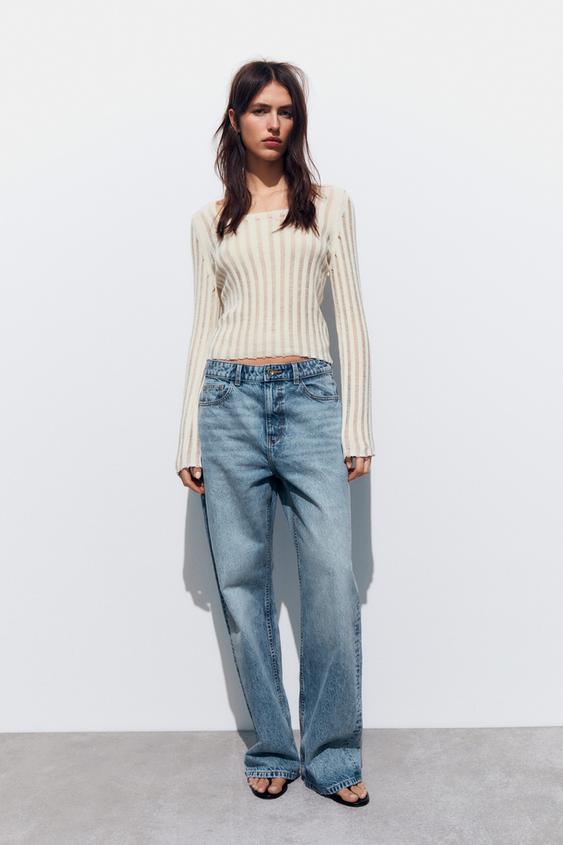 OPEN KNIT TOP Ecru ZARA India