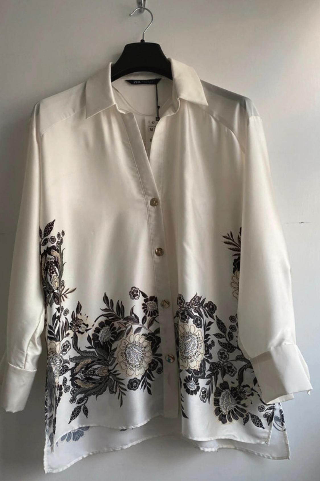 PRINTED SATIN-FINISH SHIRT