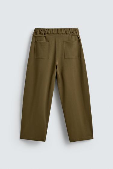 PLEATED DRAWSTRING TROUSERS - Ochre by Zara - Image 7