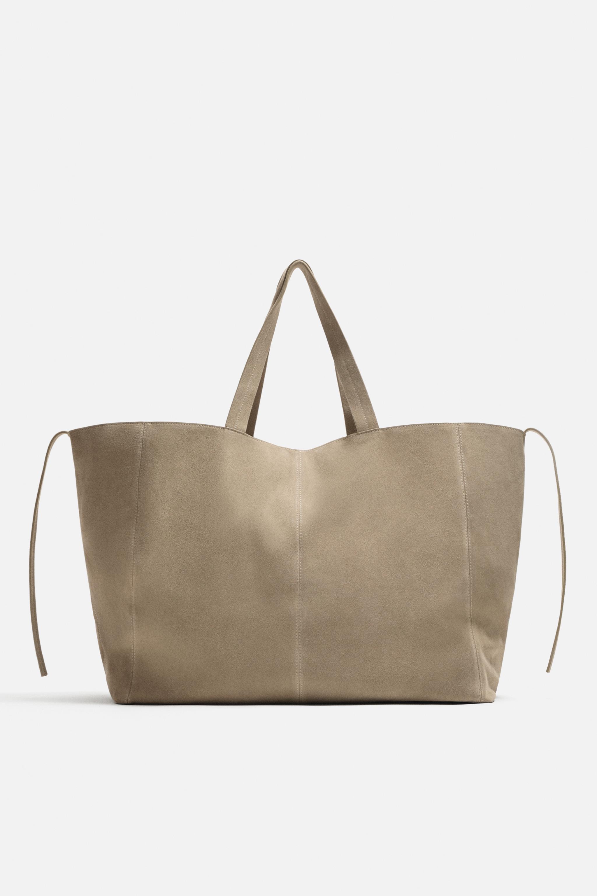 Zara leather tote bag sale