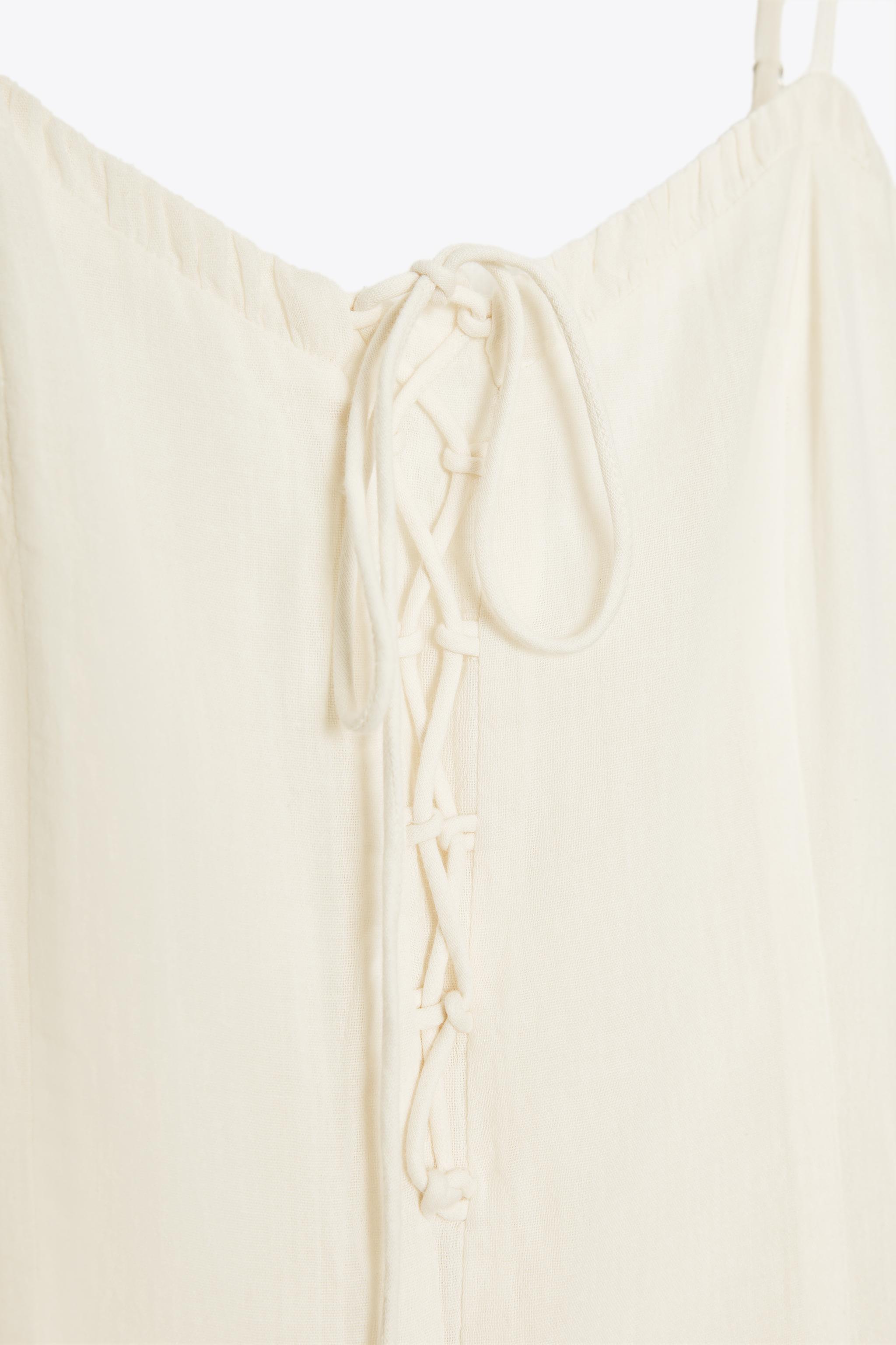 りゆ　0512 SHORT DRESS WITH JEWEL APPLIQUÉ - White | ZARA United States