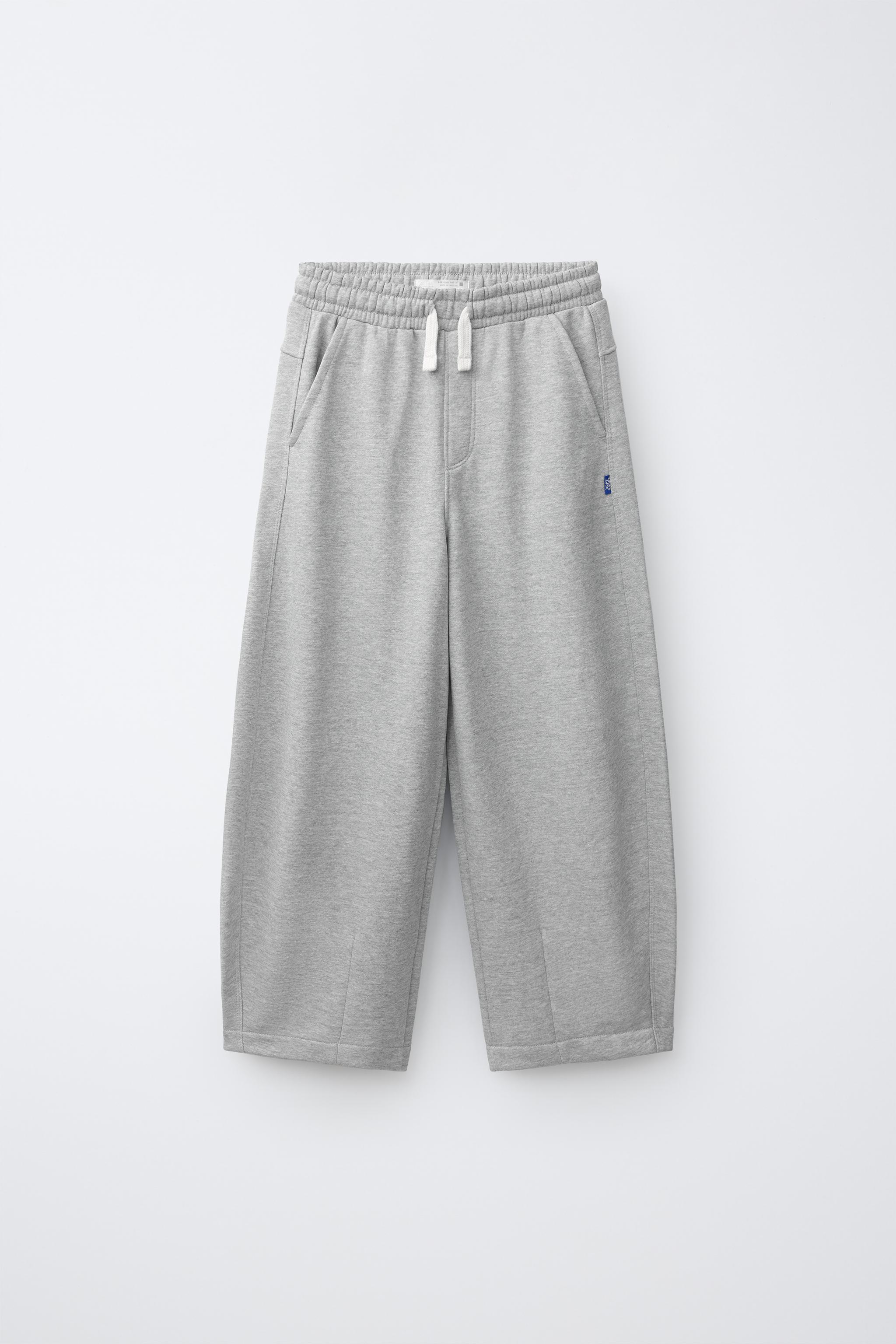 BARREL PLUSH PANTS — Gray marl