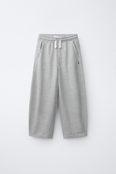 შარვალი ფუმფულა BARREL - Zara-ს Grey marl