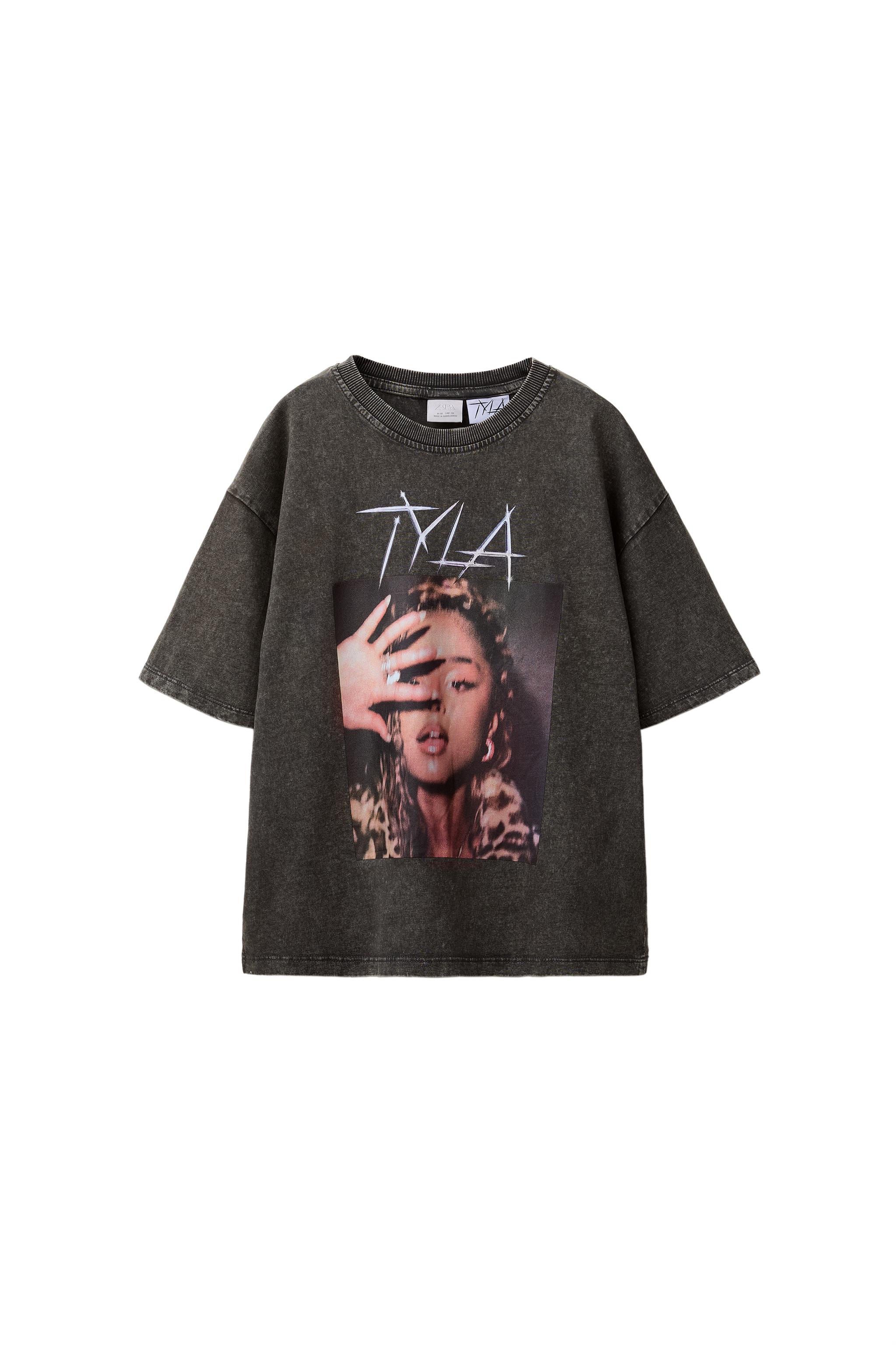 【TY様】 CAMISETA COM EFEITO DE LAVAGEM TYLA © - Cinza-antracito | ZARA Brasil