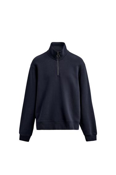 SUDADERA CUELLO CREMALLERA - Marino de Zara