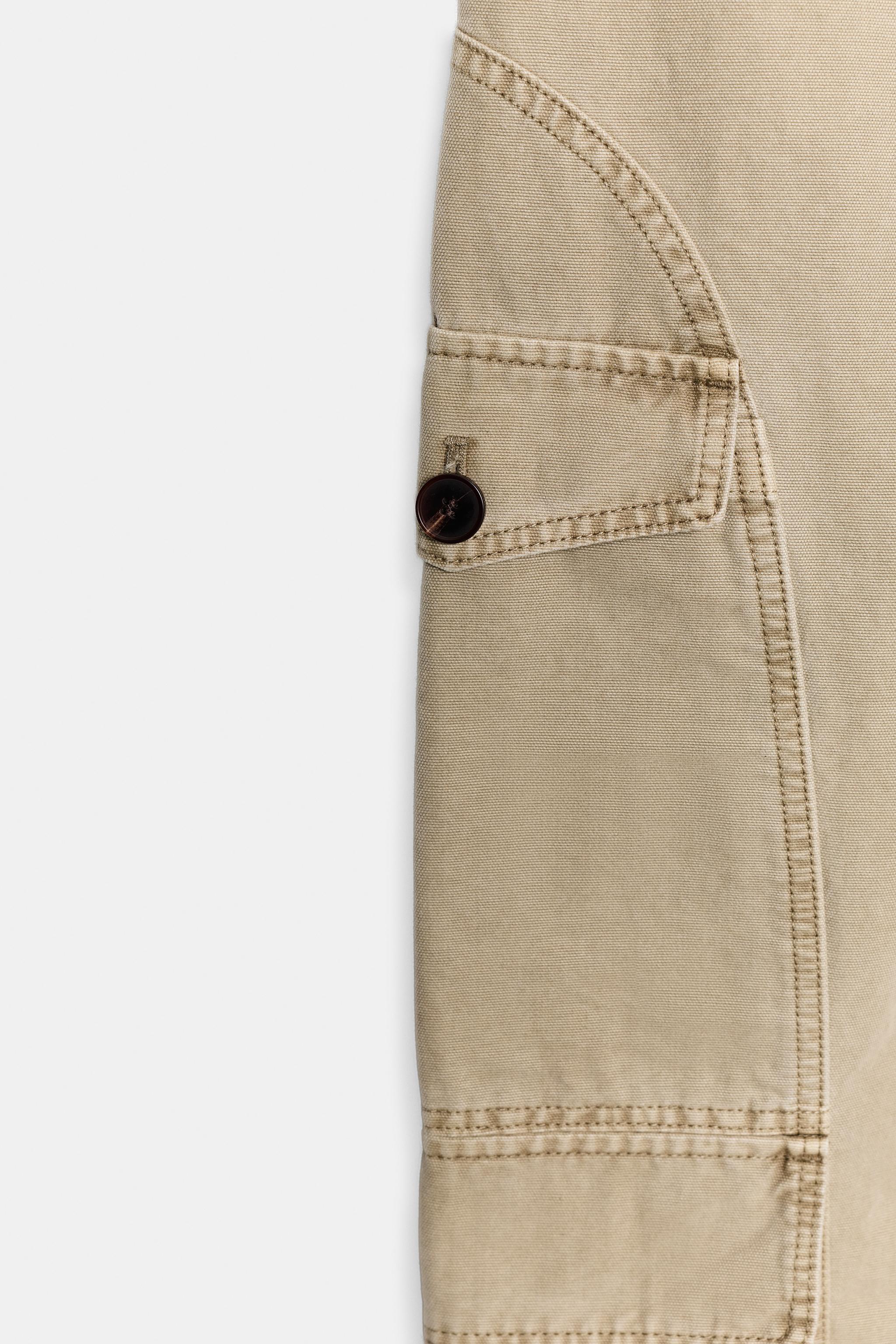WASHED-EFFECT CARGO PANTS