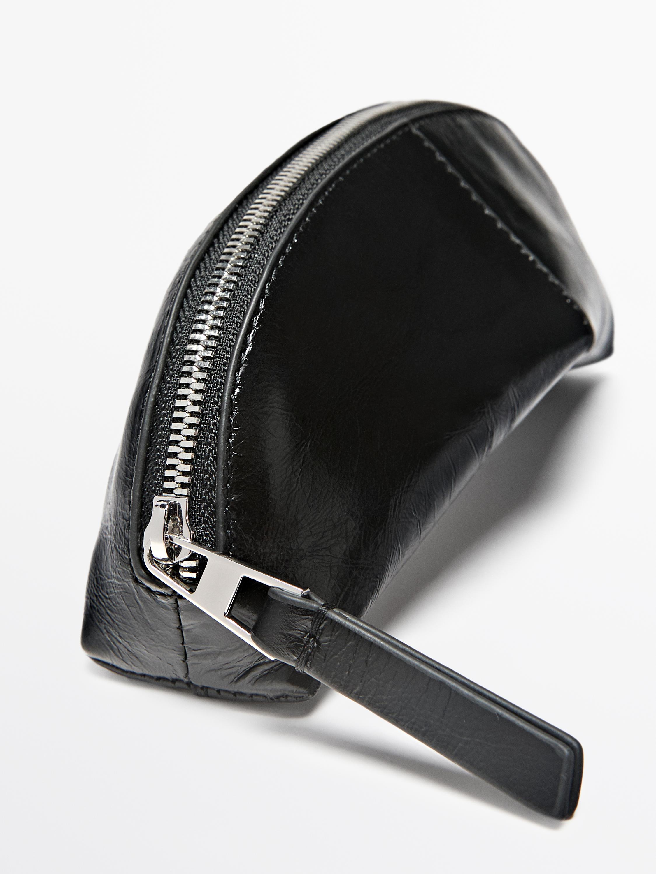 Nappa leather pencil case