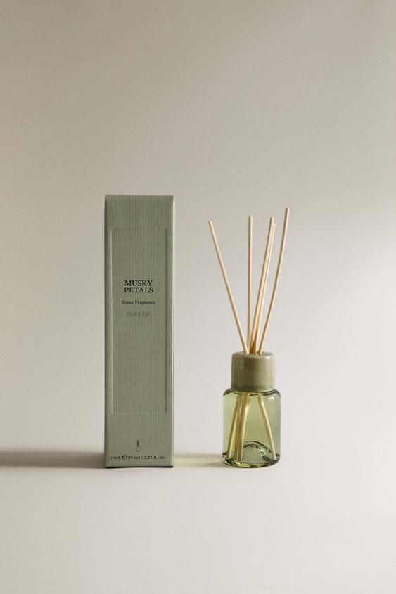 (95 ML) DIFUSOR DE AMBIENTE COM VARETAS MUSKY PETALS - Bege-marrom da Zara - Imagem 0