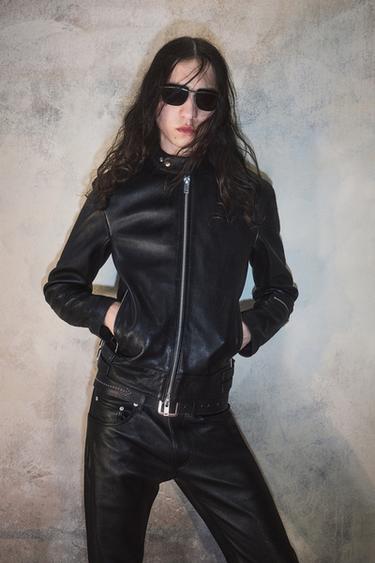 LEATHER JACKET BOBBY GILLESPIE X ZARA - Black by Zara