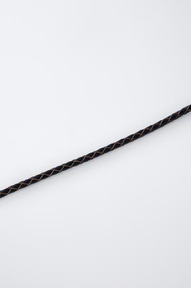 PACK OF TWO BRAIDED ROPE AND WOODEN BEAD NECKLACES - Black / White by Zara - Image 2