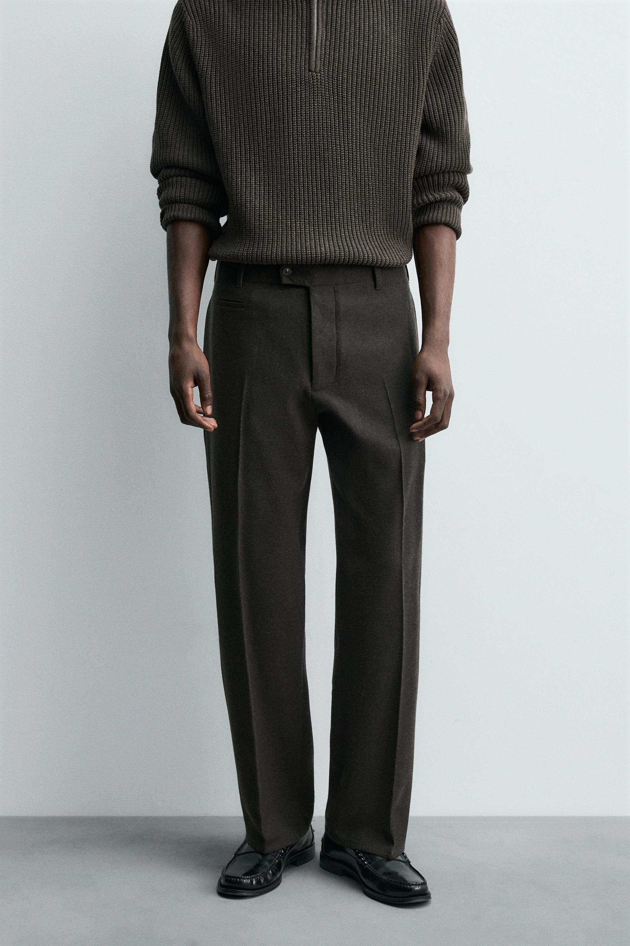 REGULAR FIT FLANNEL PANTS