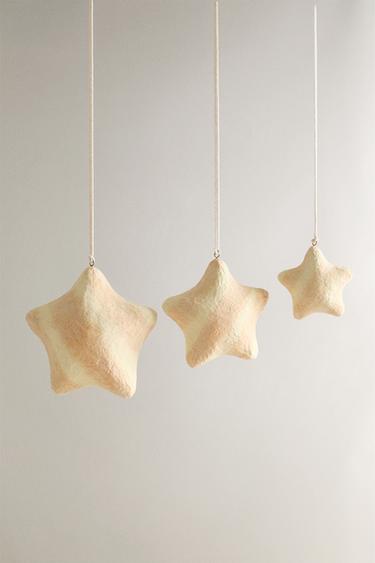 طقم نجوم للديكور (طقم 3 قطع) - متعدد الألوان الخاص بـ Zara