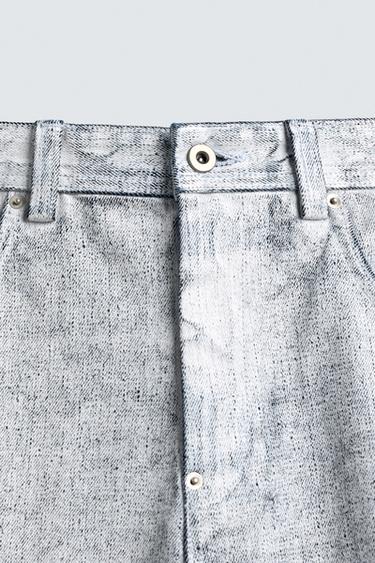 WAXED FINISH BAGGY FIT JEANS - white by Zara - Image 8