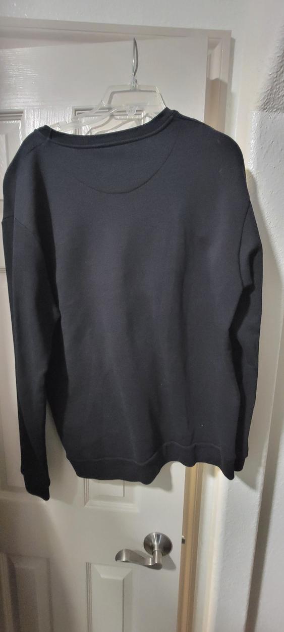 SWEATSHIRT WITH FAUX LEATHER STRIPES - Image 2