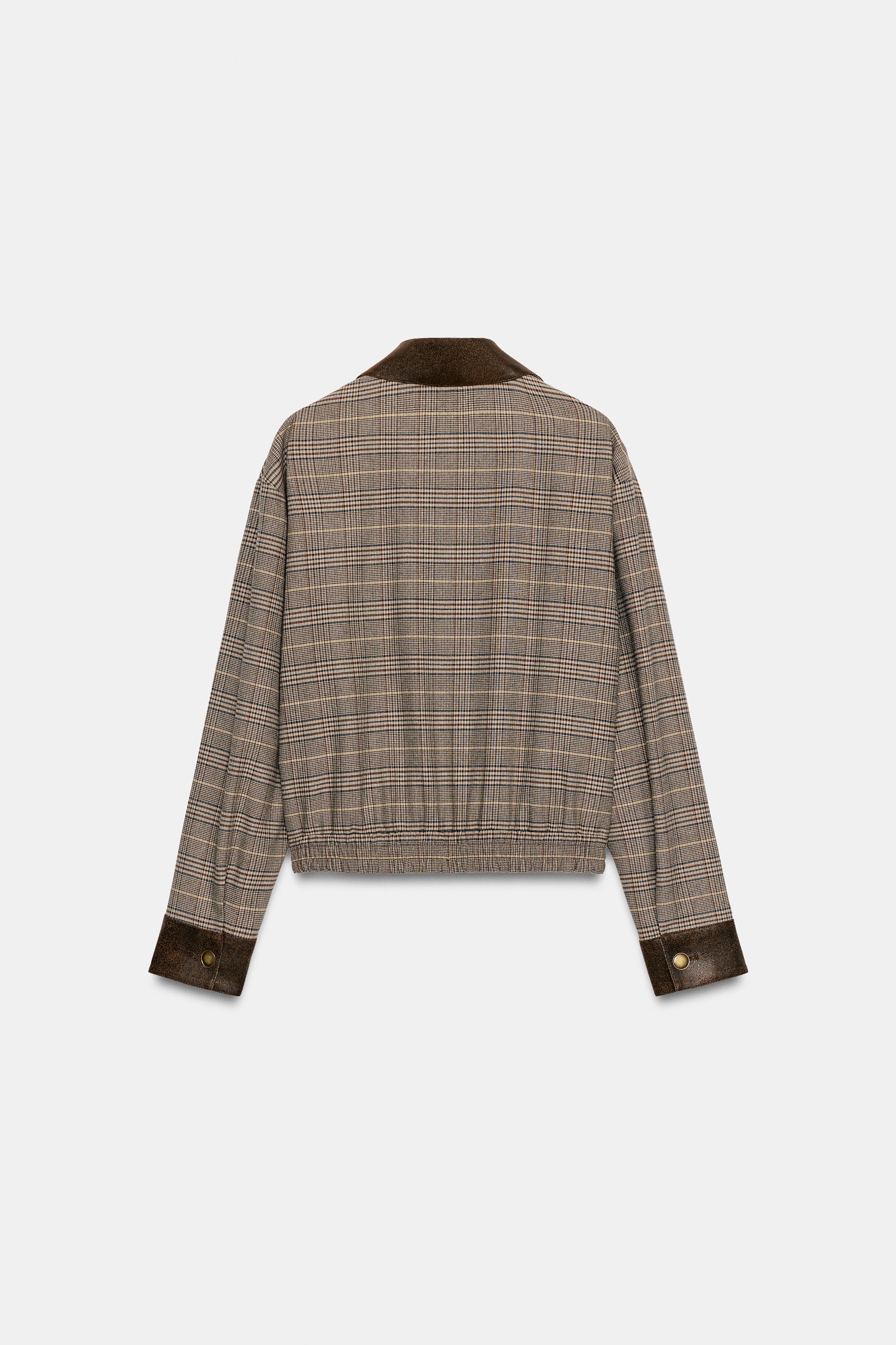 COMBINED CHECKERED BOMBER JACKET