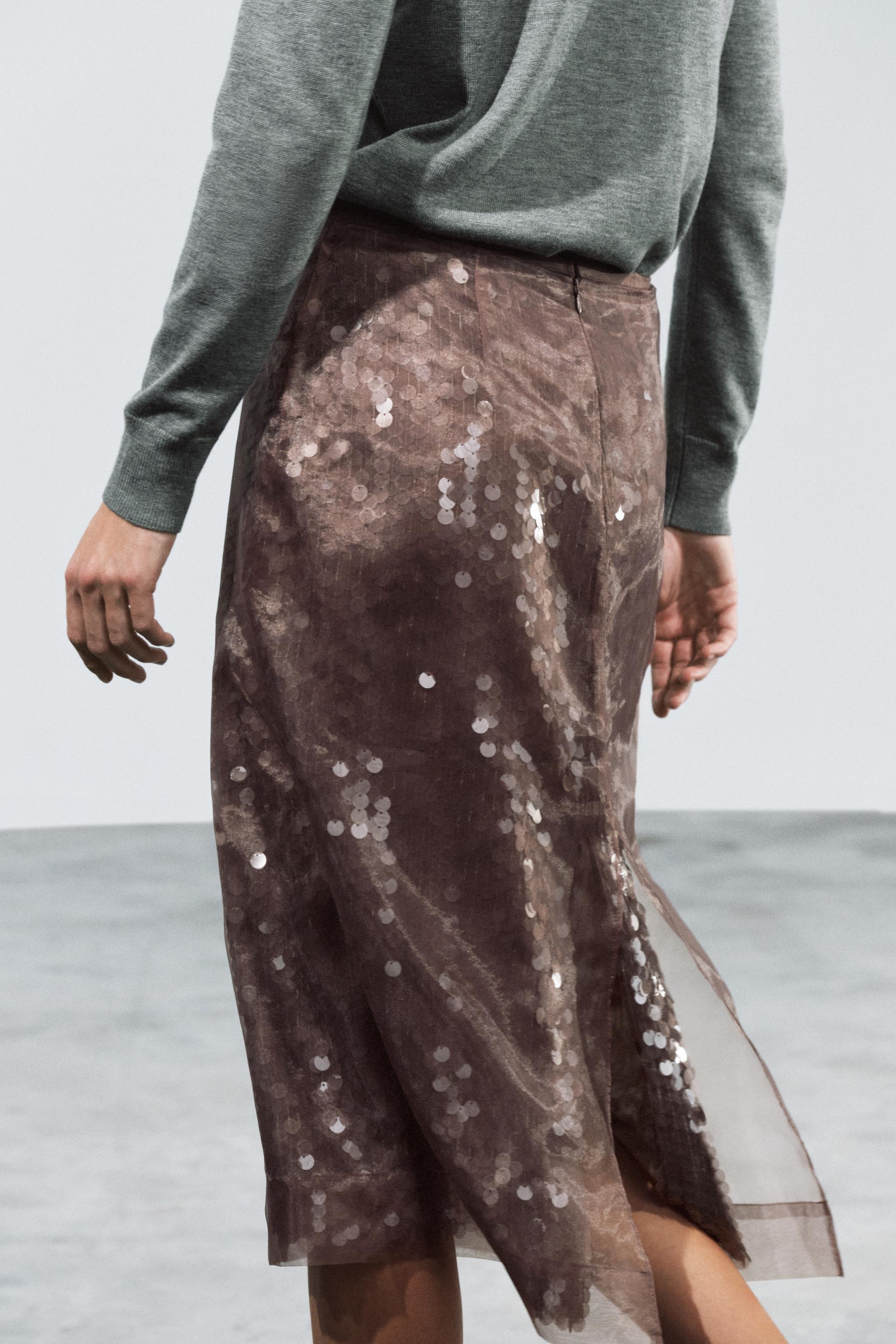 ZW COLLECTION SEQUIN MIDI SKIRT - thumbnail 3