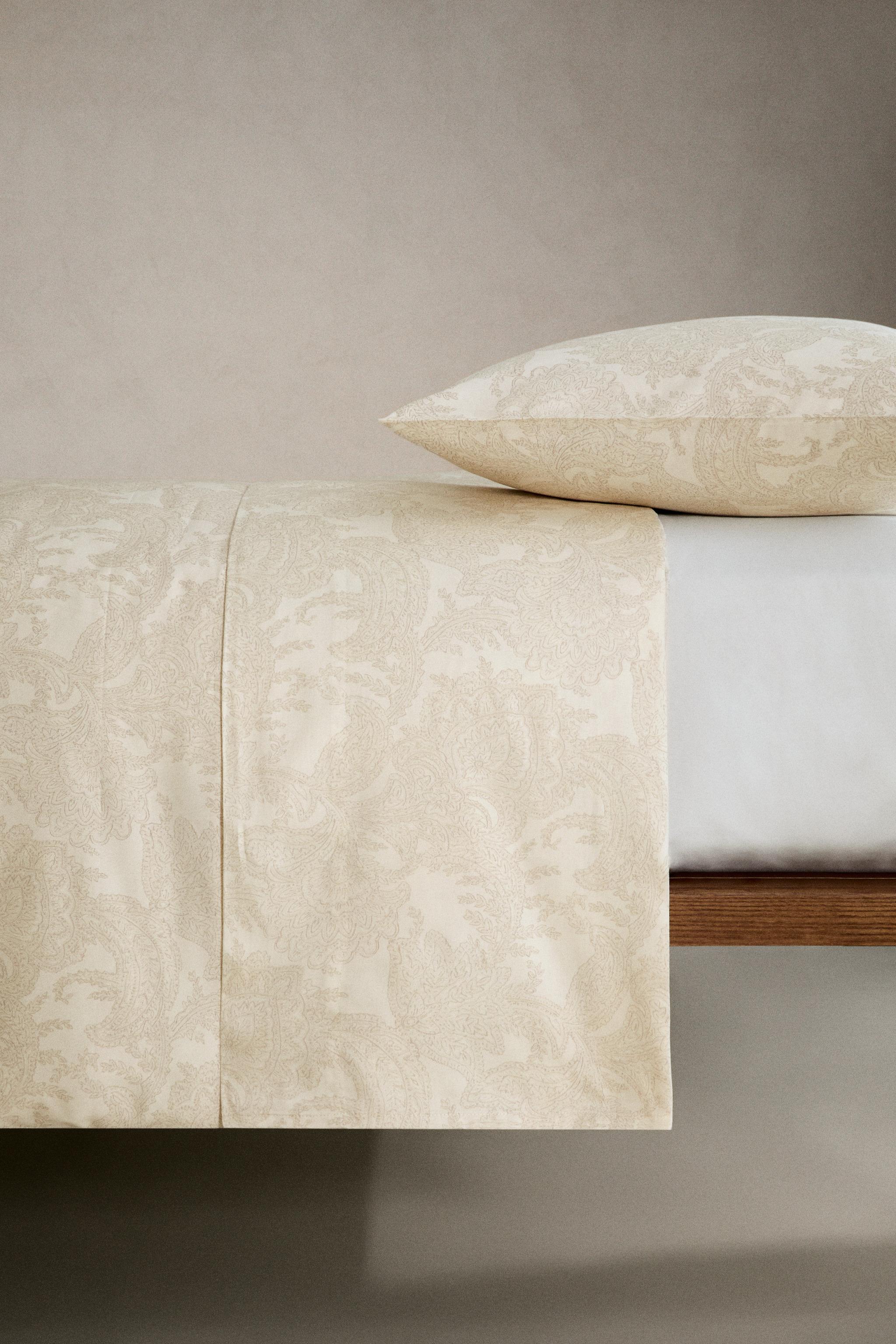 PAISLEY PRINT SATEEN FLAT SHEET