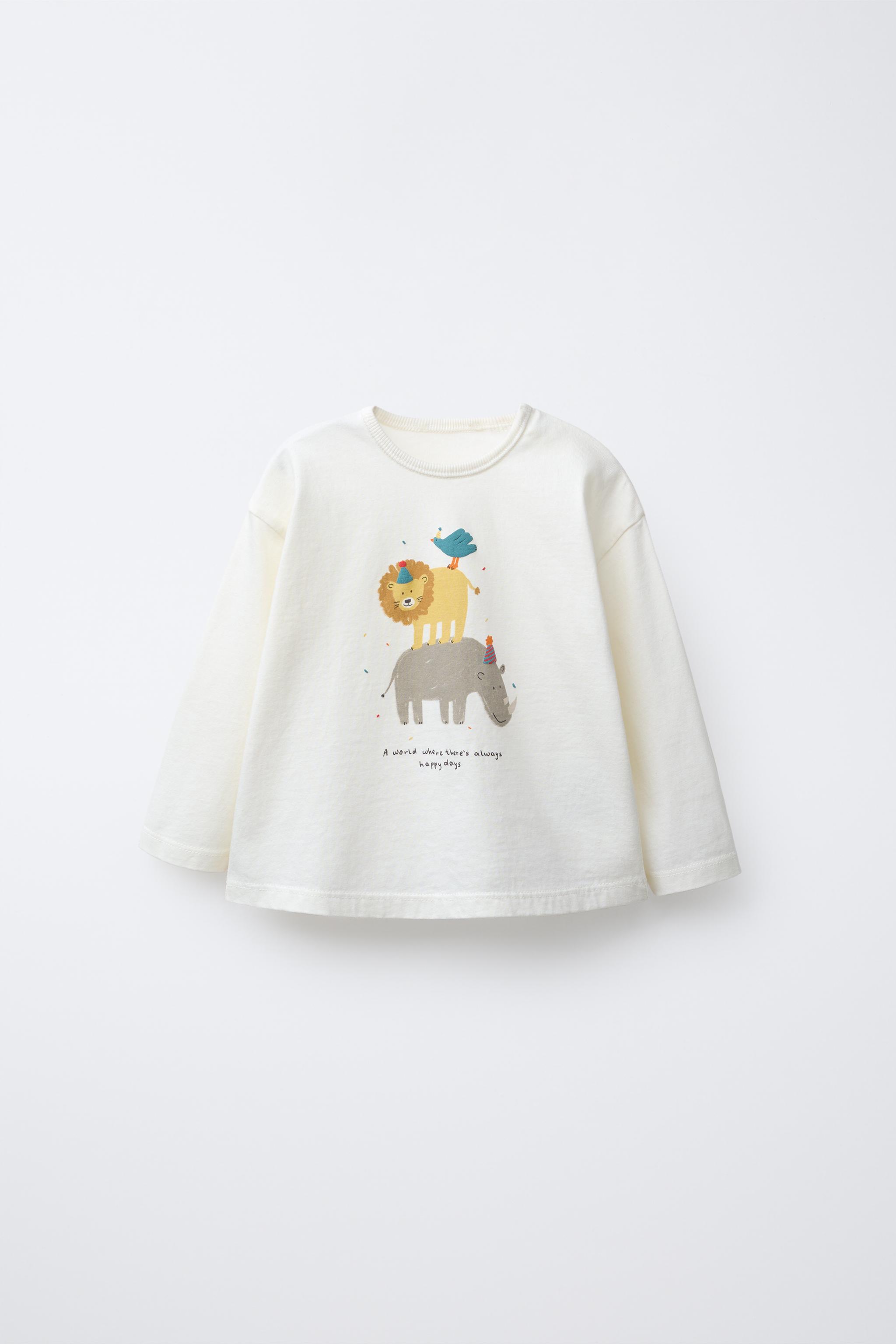 ANIMAL T-SHIRT - Ecru | ZARA United States ANIMAL T-SHIRT - Ecru | ZARA United States