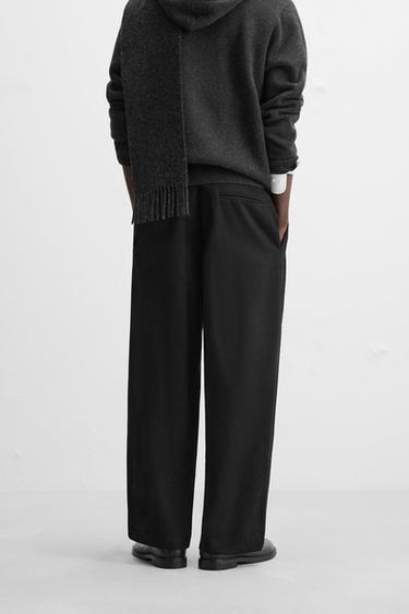 PANTALON À PLIS - Noir de Zara - Image 2