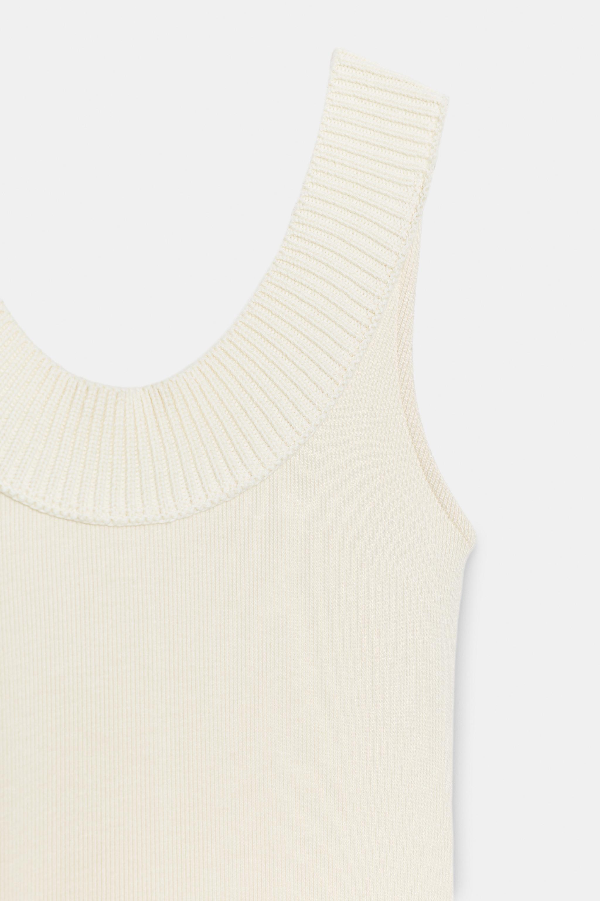 RIB HALTER NECK DRESS