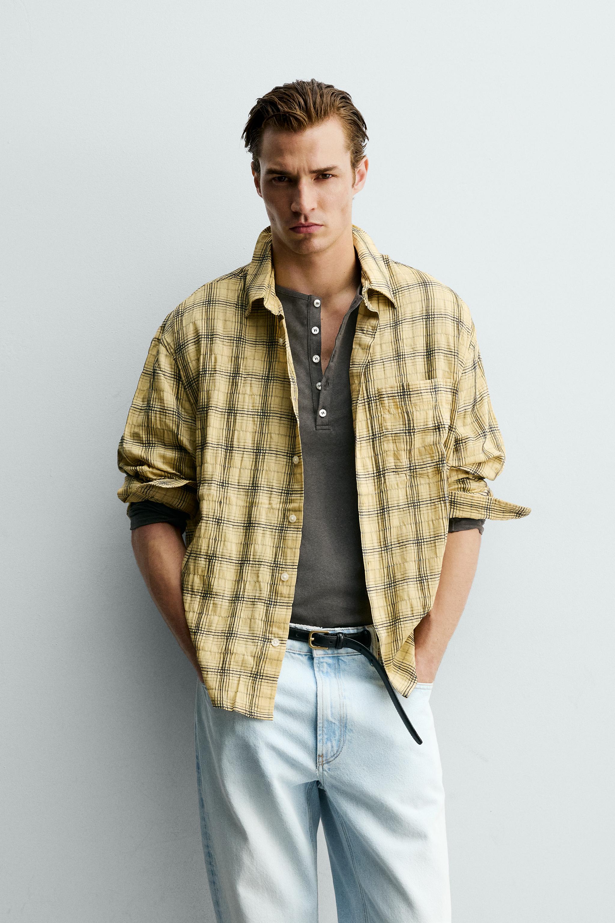RELAXED FIT CHECK SHIRT — Butter
