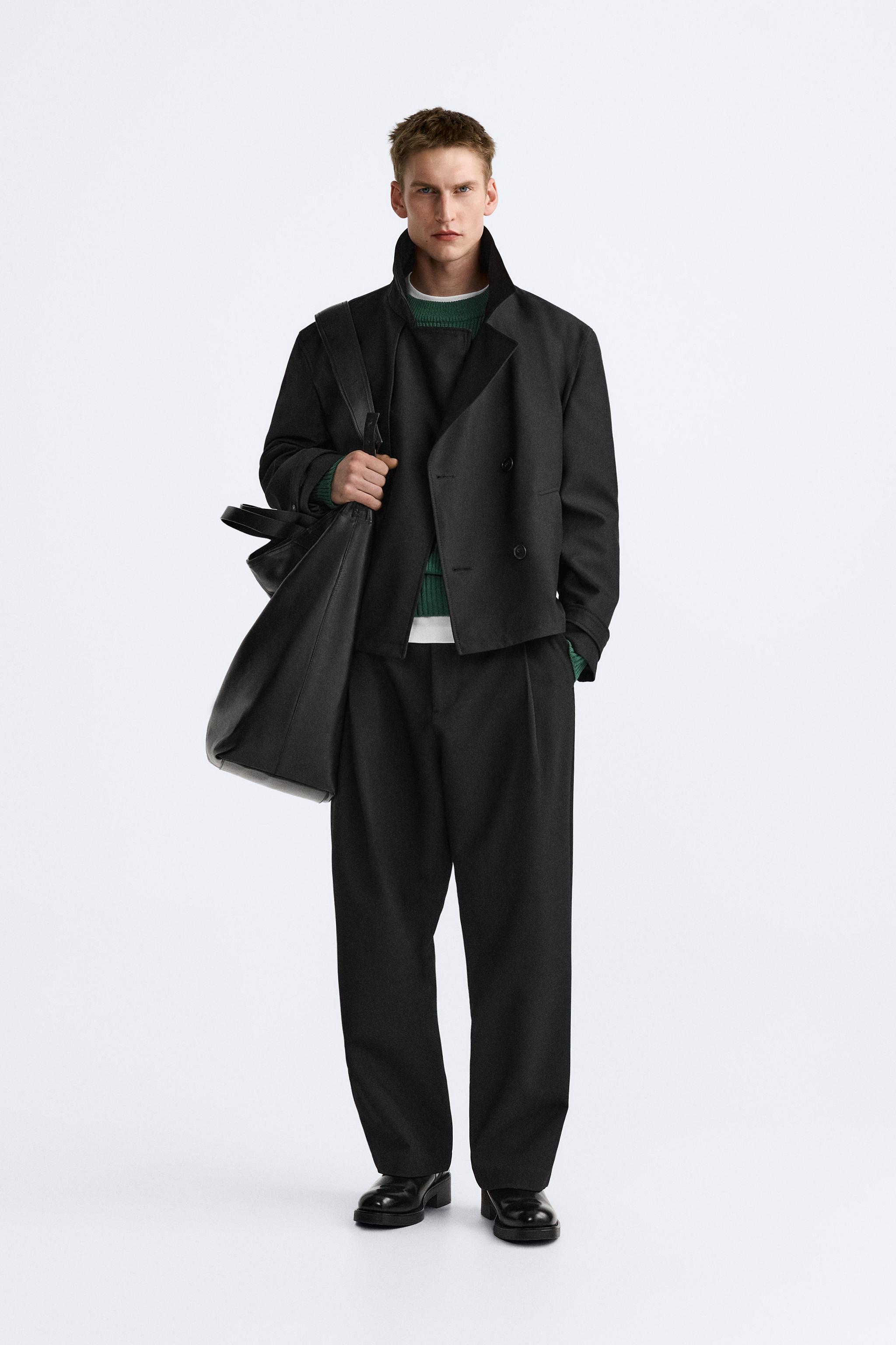 Zara 2024 overcoat mens