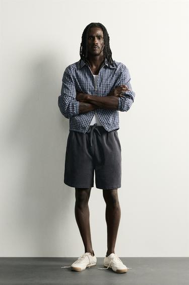BASIC FADED JOGGER BERMUDA SHORTS - Dark anthracite by Zara