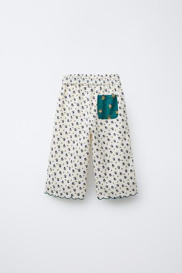 PANTALON IMPRIMÉ FLEURS - Écru de Zara - Image 1