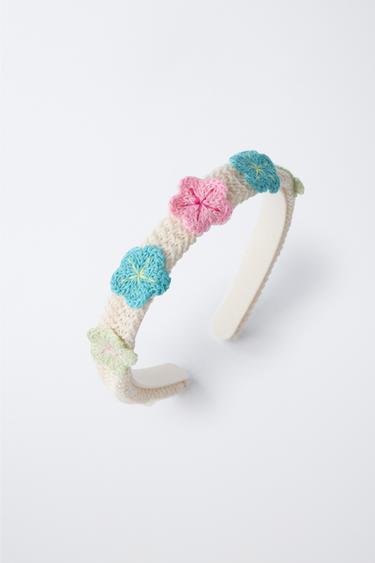 DIADEMA CROCHET FLORES - Crudo de Zara