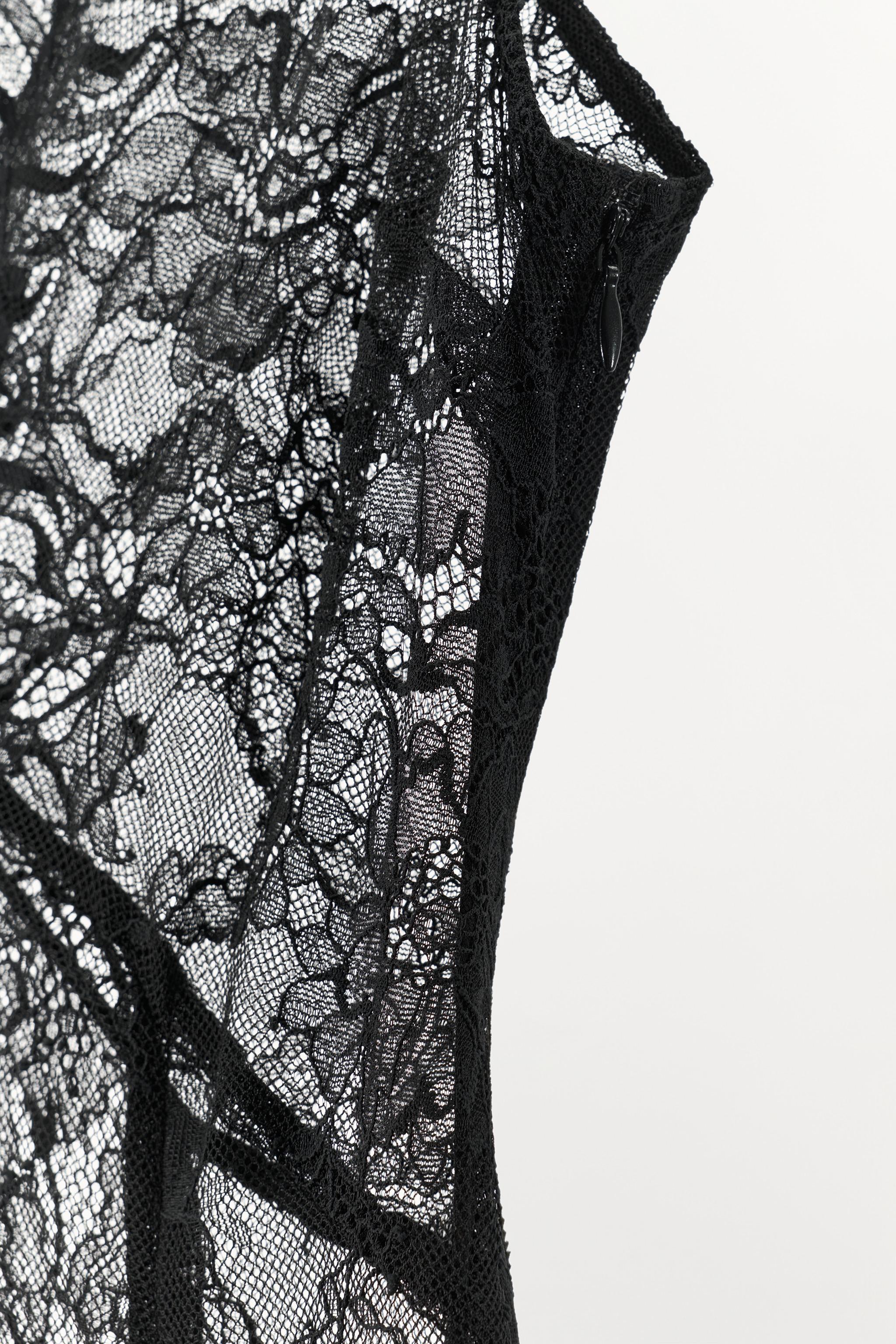 LONG LACE SLIP DRESS - Black | ZARA United States LONG LACE SLIP DRESS - Black | ZARA United States