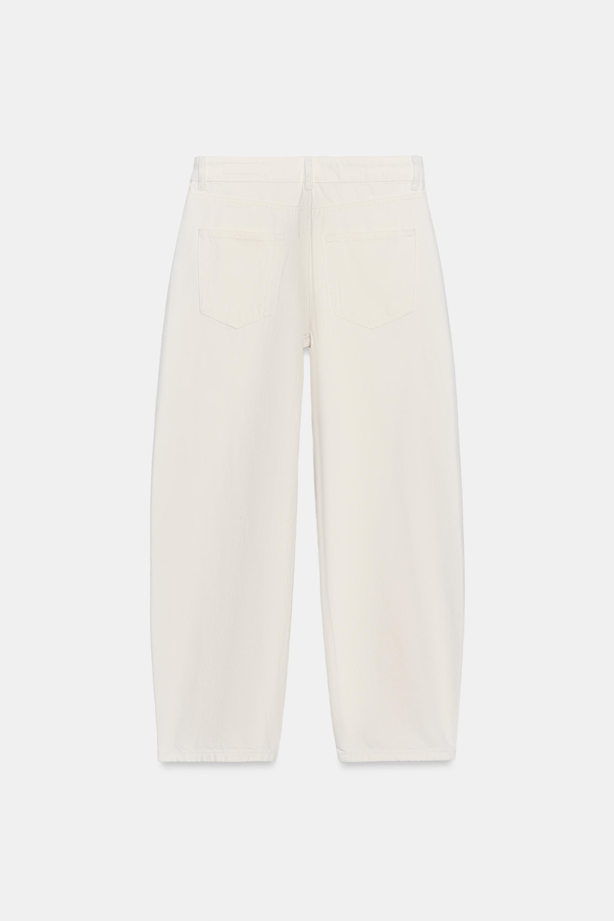 Женские джинсы Zara ZW COLLECTION TAPERED MID-RISE JEANS — фото 6