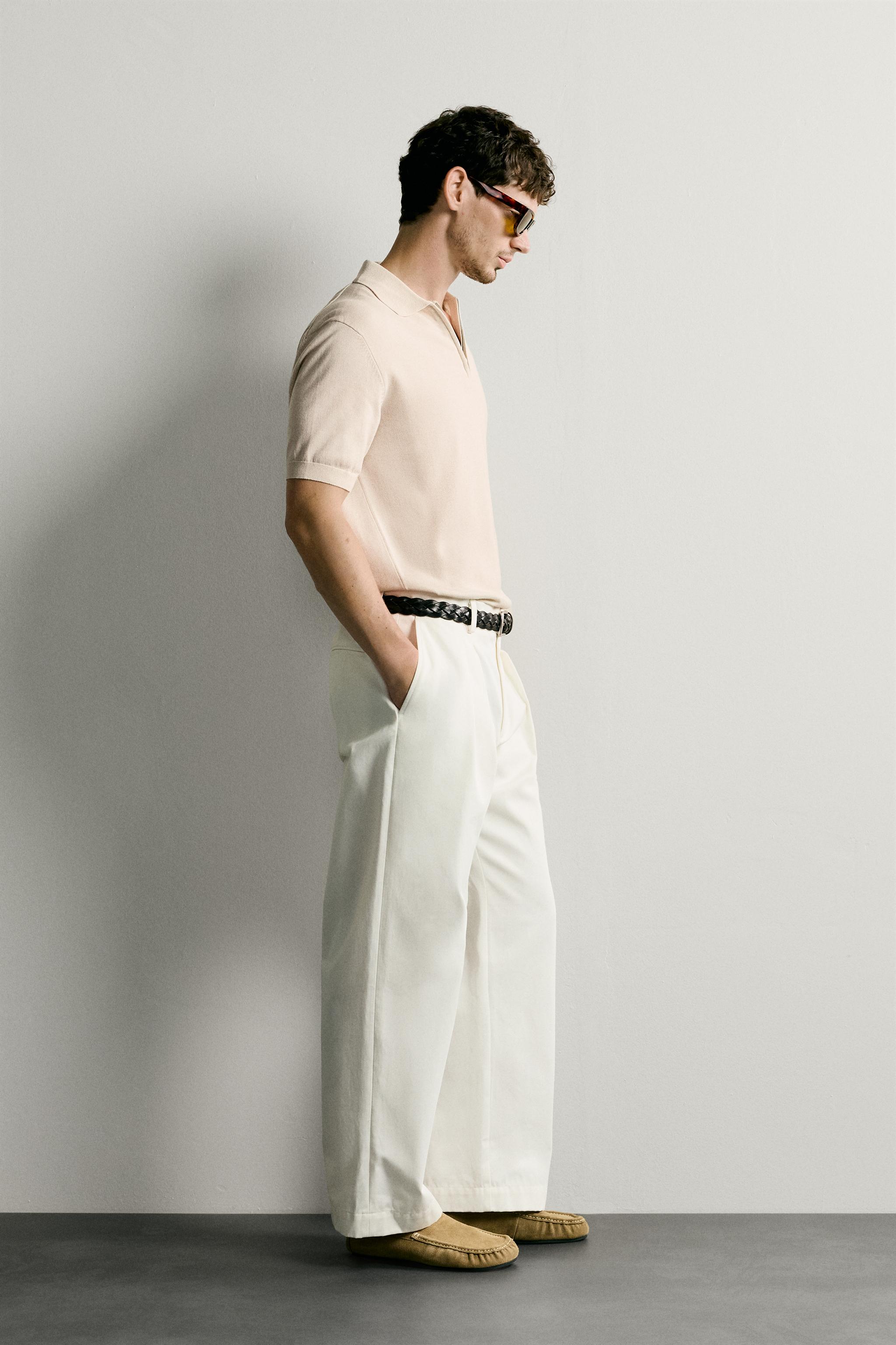 REGULAR FIT ZIP KNIT POLO