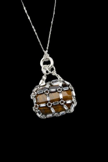 COLLAR SACO JOYAS PIEDRA - Plata de Zara