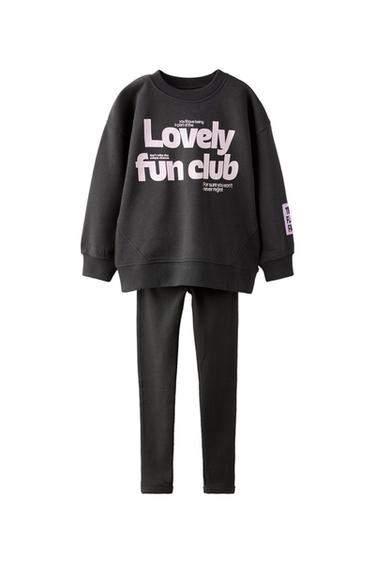 PLUSH SWEATSHIRT AND LEGGINGS CO ORD