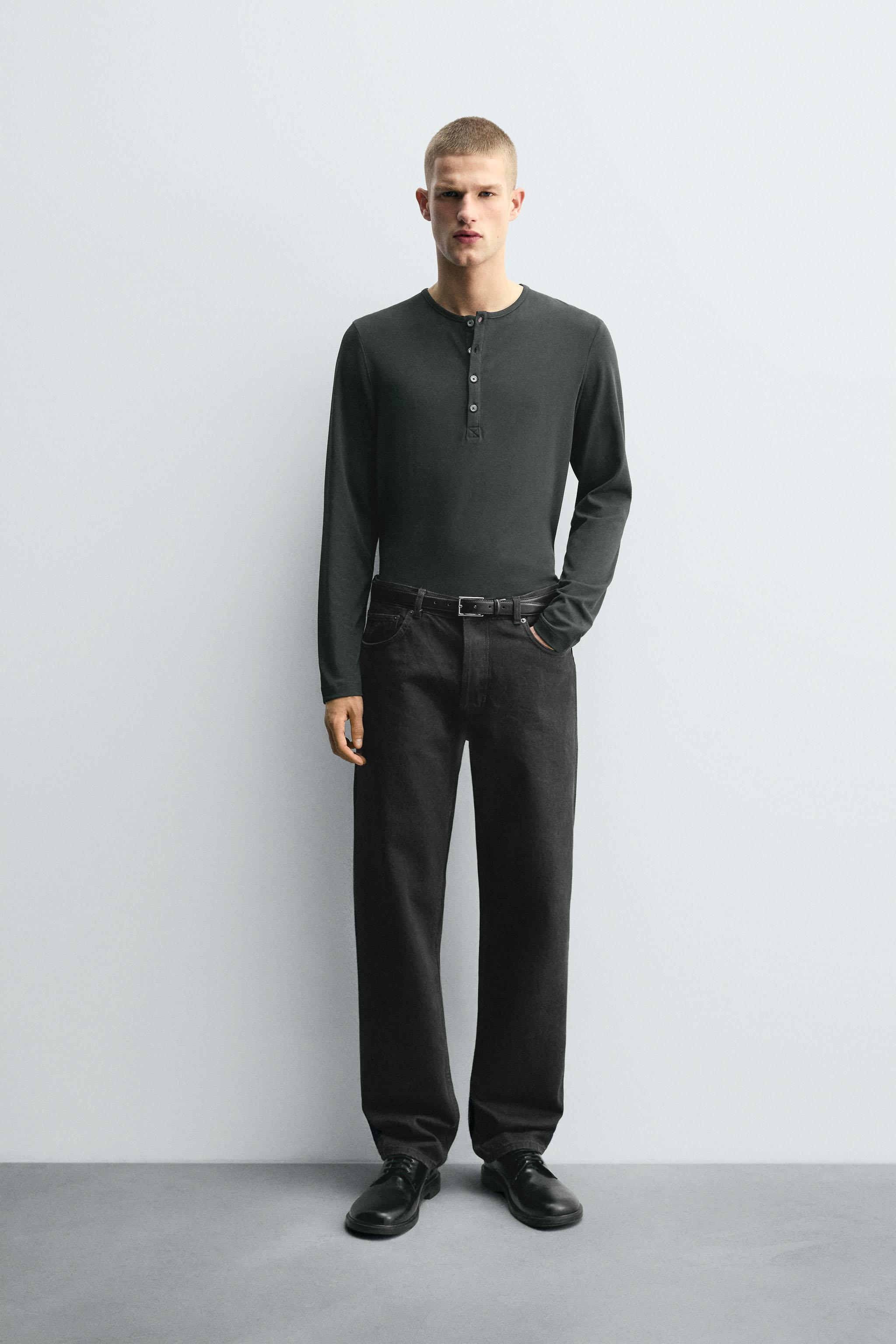 ストレートフィットジーンズ - テールグリーン | ZARA Japan / 日本