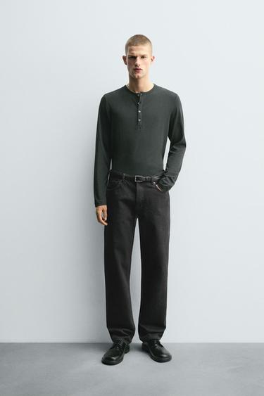 Zara Ördek yeşili - STRAIGHT FIT JEAN - 0 görseli