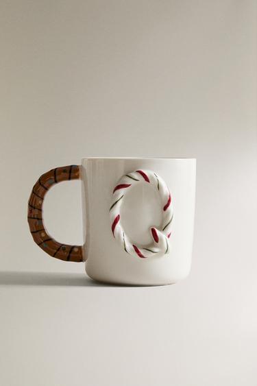 CHILDREN'S CHRISTMAS LETTER "Q" STONEWARE MUG - Multicoloured by Zara