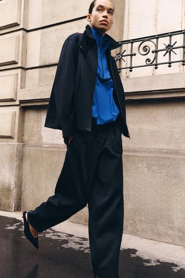 ZW COLLECTION PLEATED PANTS — Dark navy 2