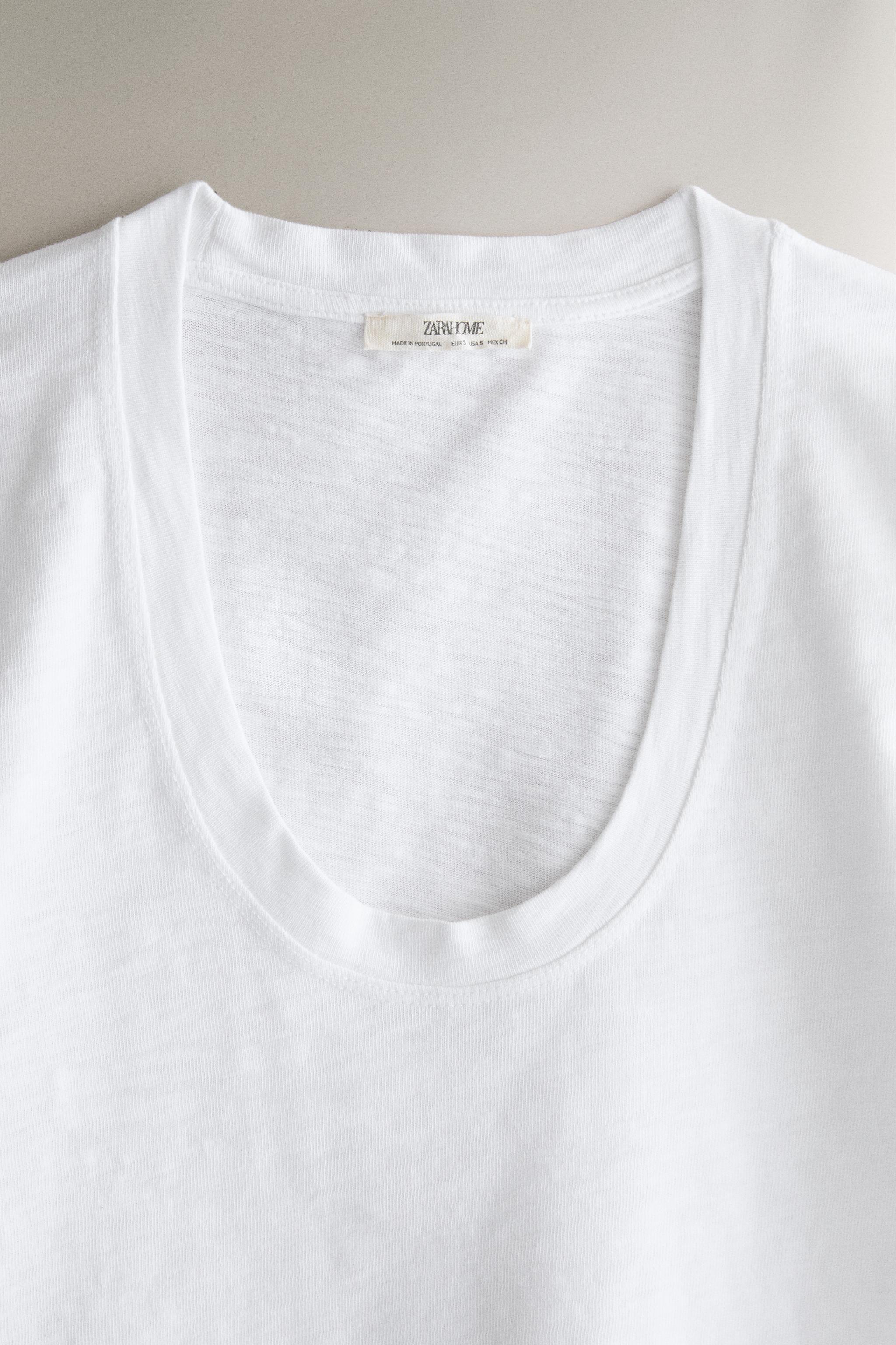 SHORT SLEEVE COTTON T-SHIRT — White