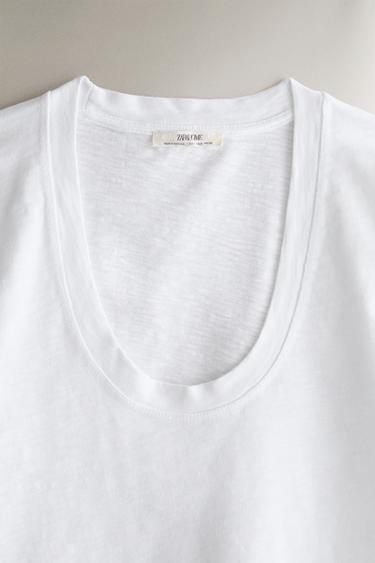 SHORT-SLEEVE COTTON T-SHIRT — White 2