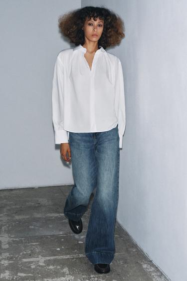 CHEMISE POPELINE PLIS COLLECTION ZW - Blanc de Zara - Image 2