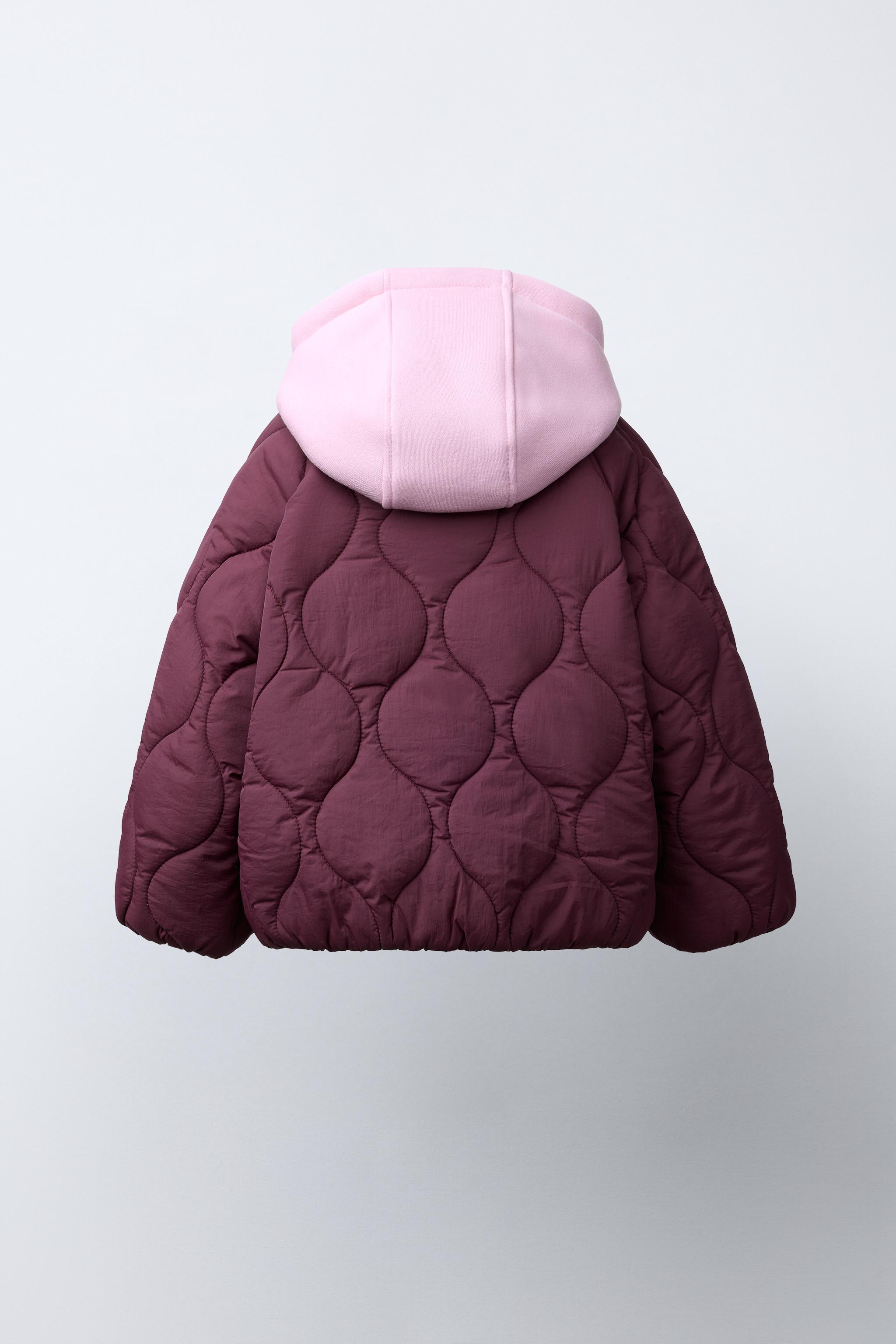 EMBROIDERED BEAR HOODED PUFFER JACKET