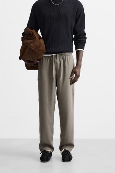 CALÇA DE CINTURA JOGGER LYOCELL - Gelo da Zara