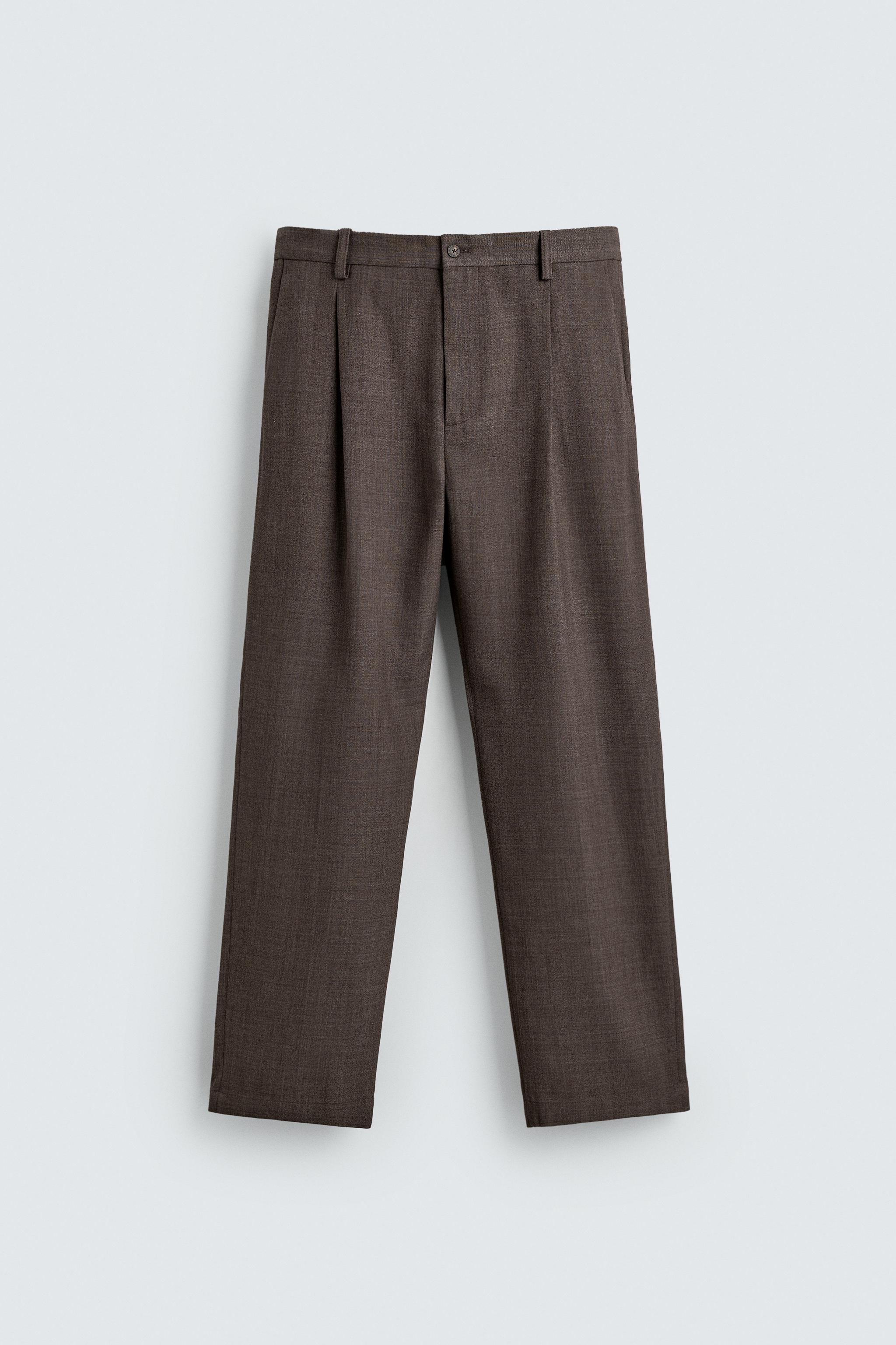 PANTALON AVEC LAINE À PLIS
