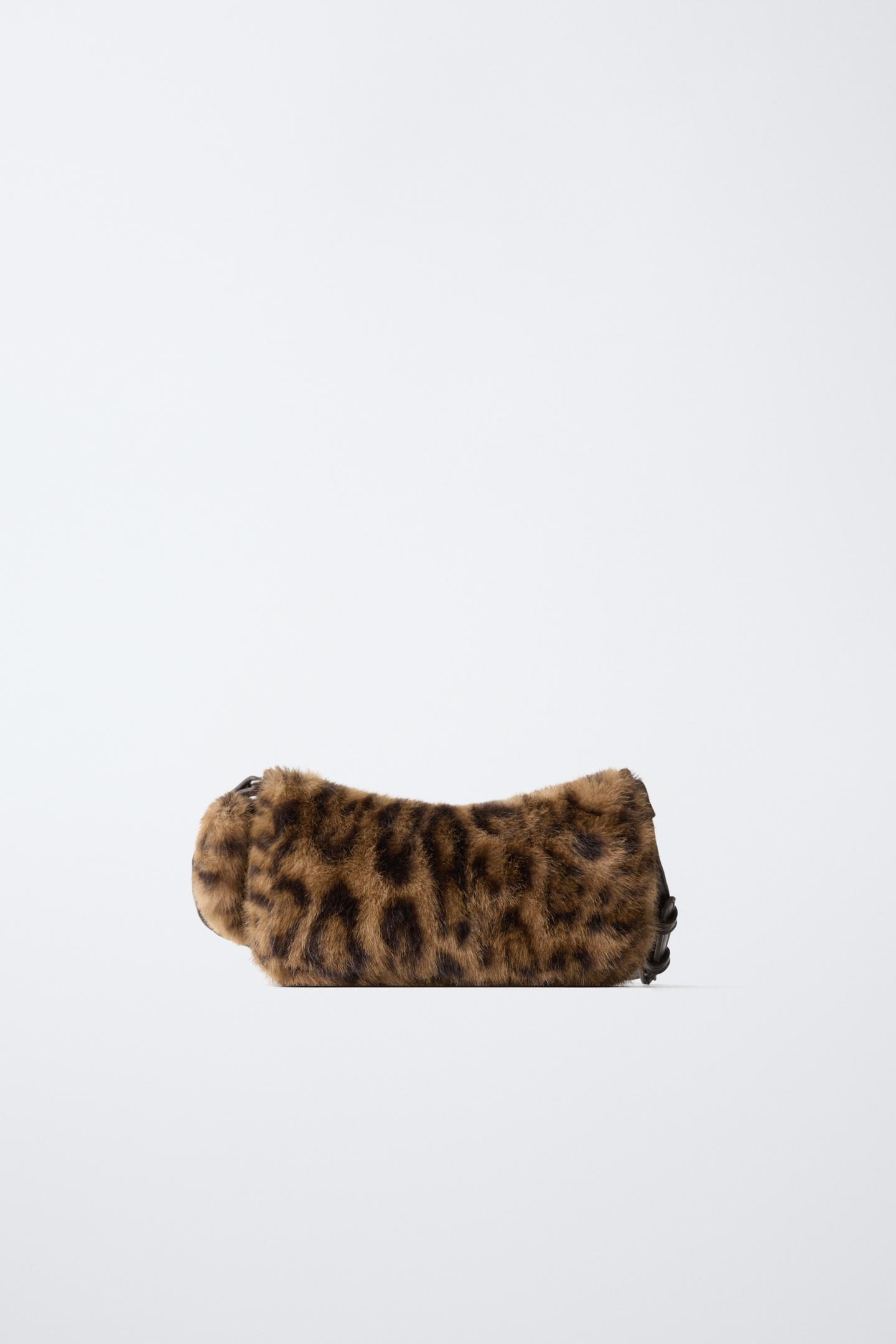 Детская сумка Zara Animal Print Charm Shoulder, цвет: Коричневый — фото 6