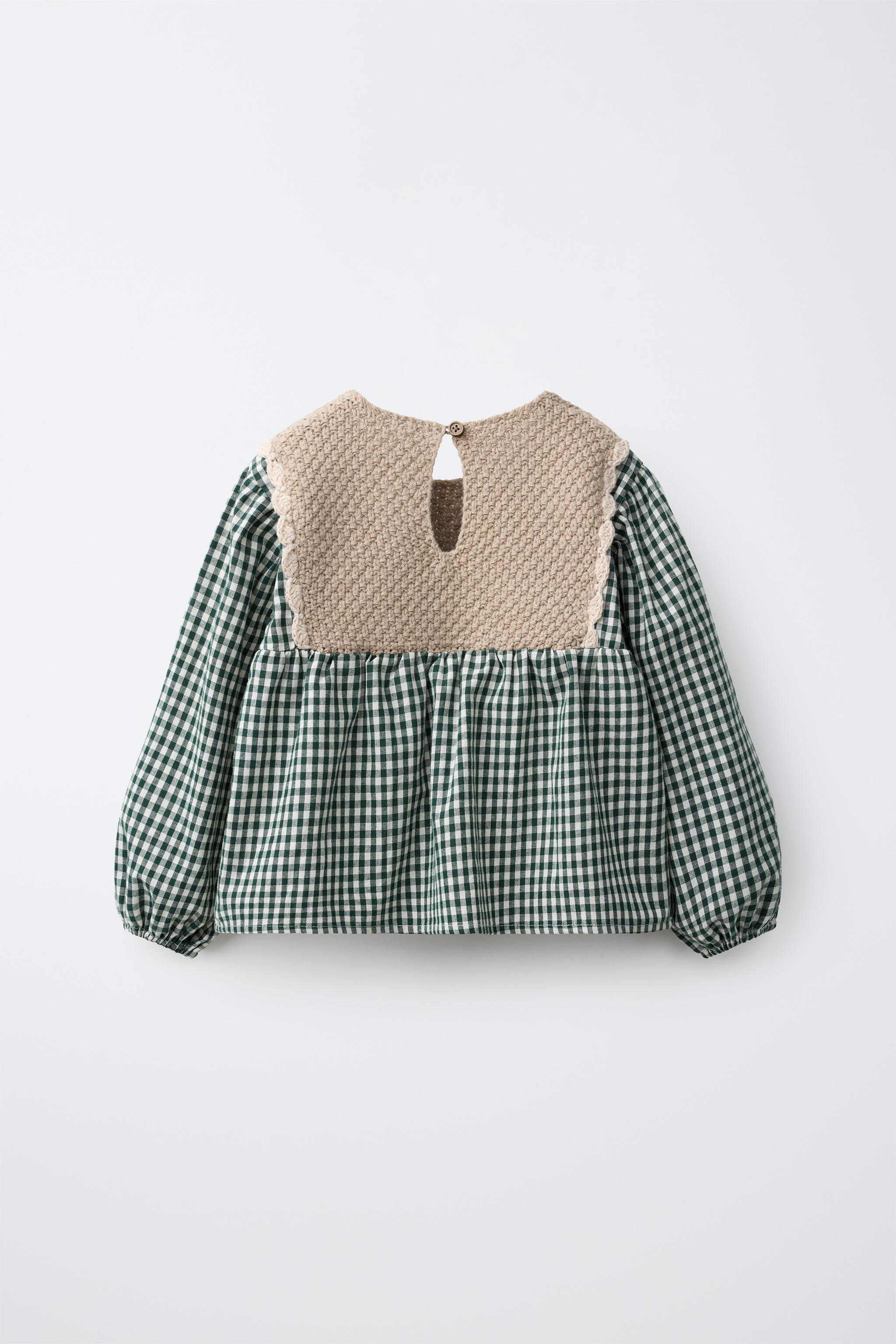 CHECKED SHIRT WITH EMBROIDERED DETAIL